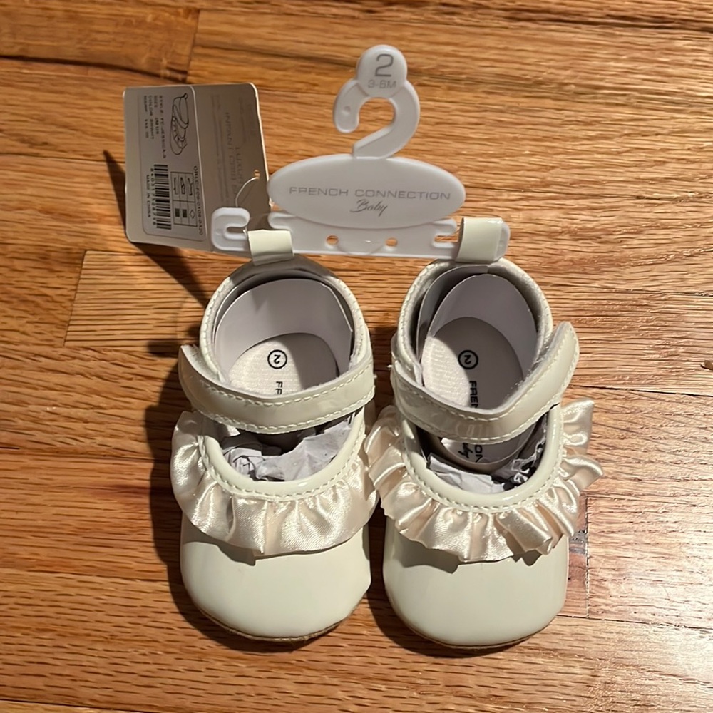 White Baby shoes size 2